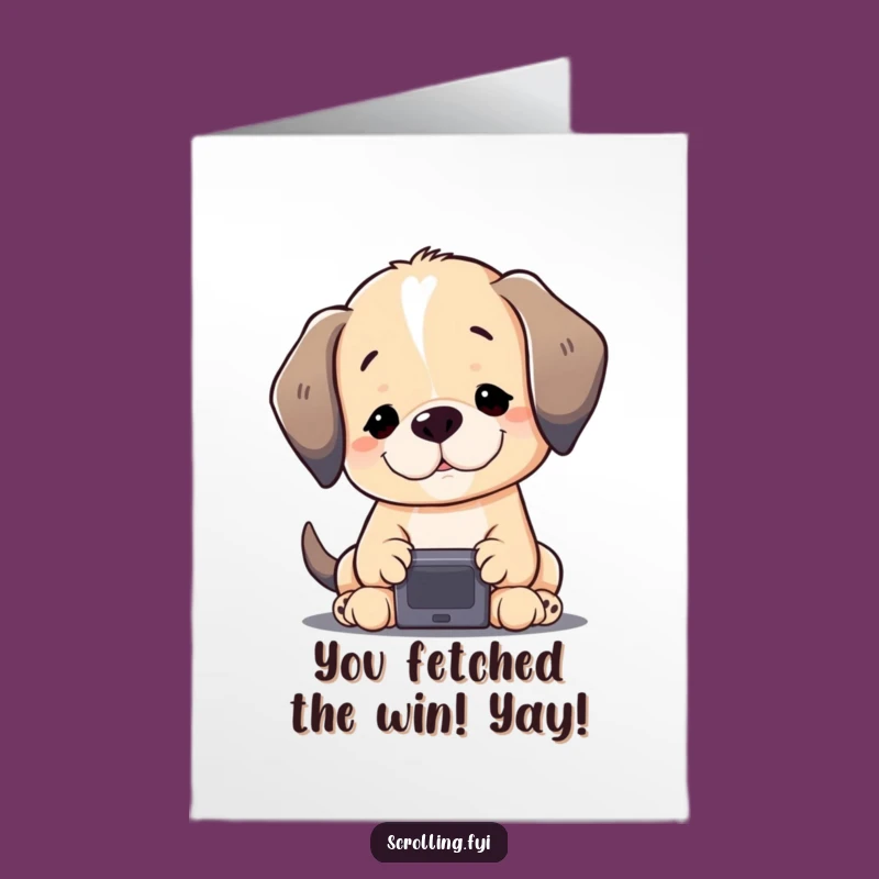 Free Printable Congrats Card: Puppy Cheers Your Success Online!
