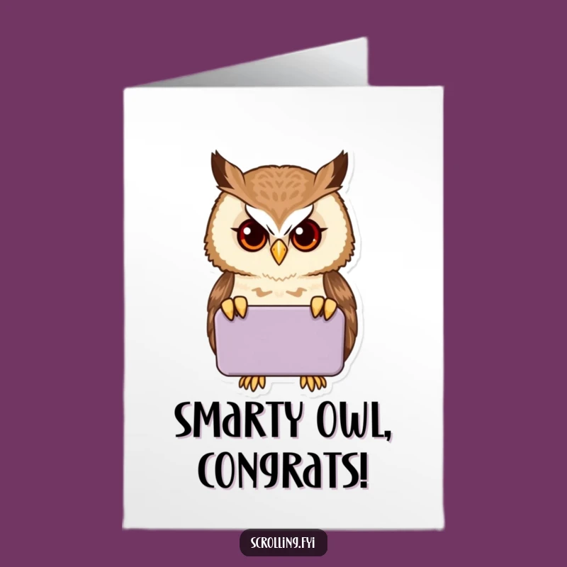 Free Printable Owl Congrats Card: Tech-Savvy DIY Downloadable for Smart Achievements