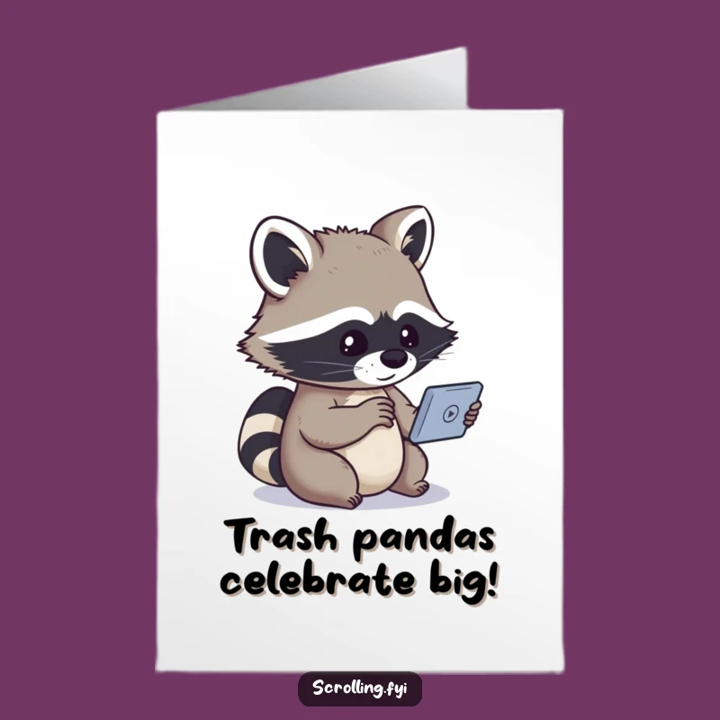 Free Printable Raccoon Congrats Card: Funny Downloadable for Watching Success