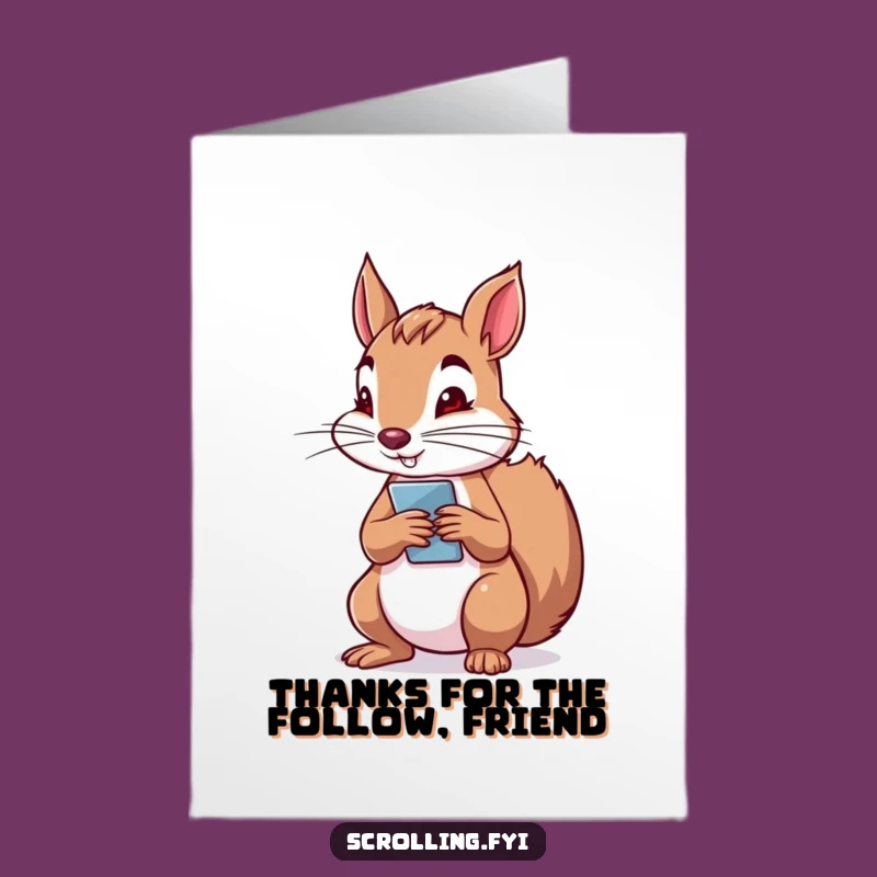 Free Printable Thank You Card: Squirrel's Thankful Scroll, DIY