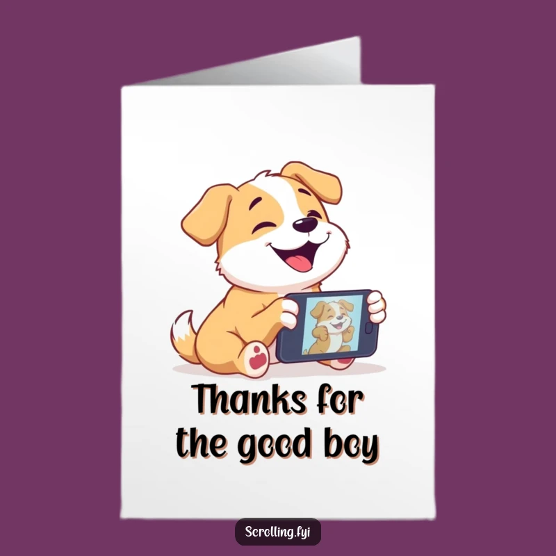 Free Printable Thank You Card: Dog Says Thanks, Funny Downloadable Gift