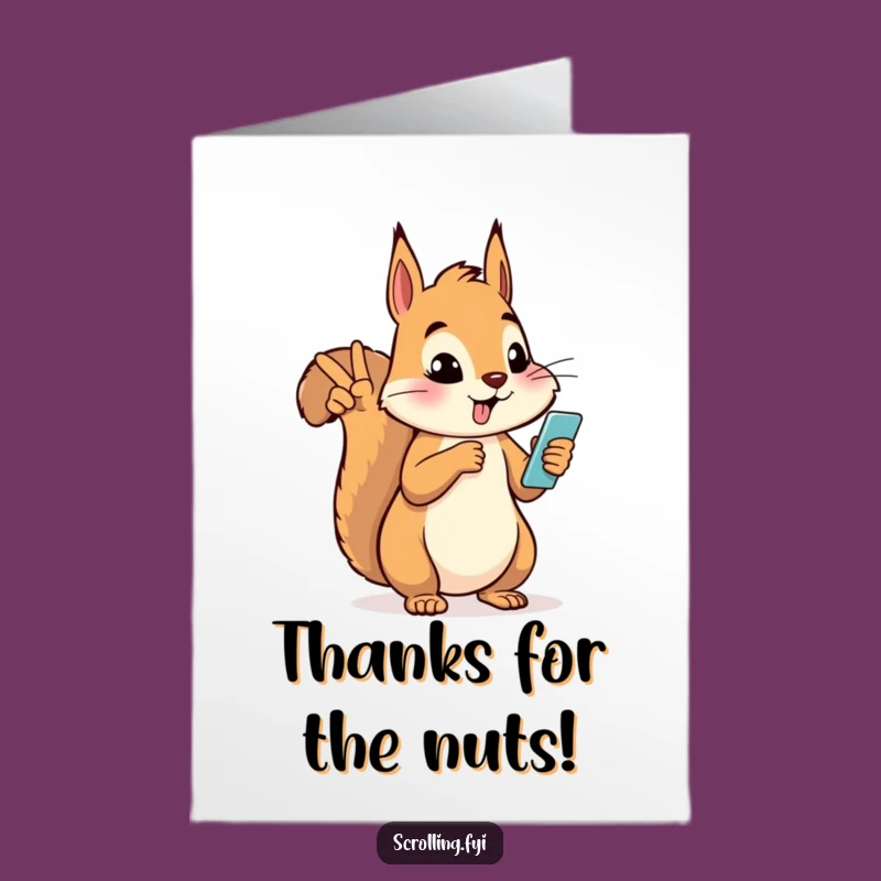 Free Printable Squirrel Thank You Card: Cool DIY Downloadable for Grateful Vibes