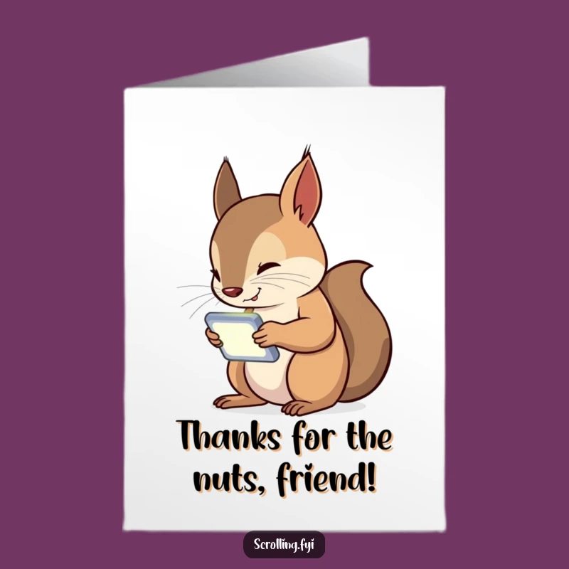 Free Printable Thank You Card: Funny Squirrel's Devotion, Downloadable Gift to Print at Home