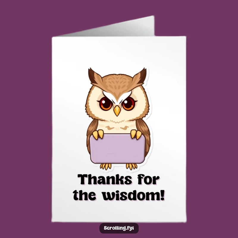 Free Printable Owl Thank You Card: Modern DIY Downloadable for Grateful Appreciation