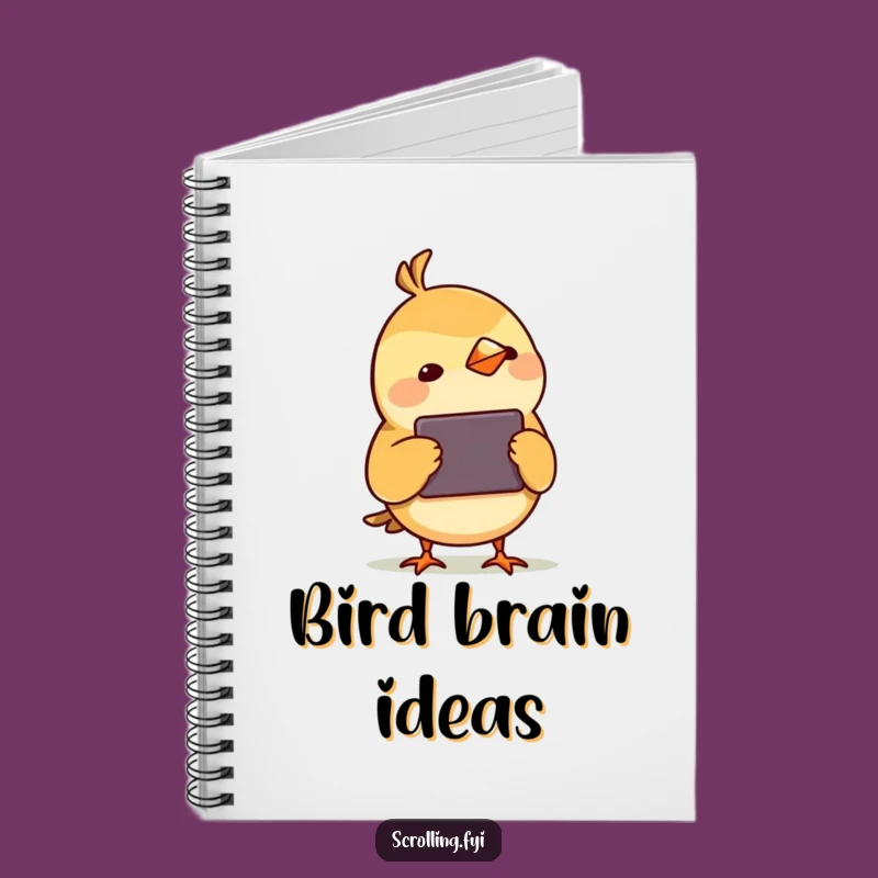 Funny Bird Watching Device Notebook, Whimsical Tech Journal, Great Funny Notebook Gift