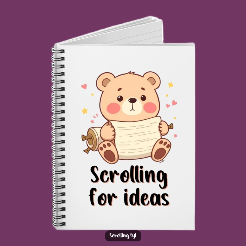 Funny Bear Scrolling Notebook: Playful Bear Journal, For Your Digital Thoughts