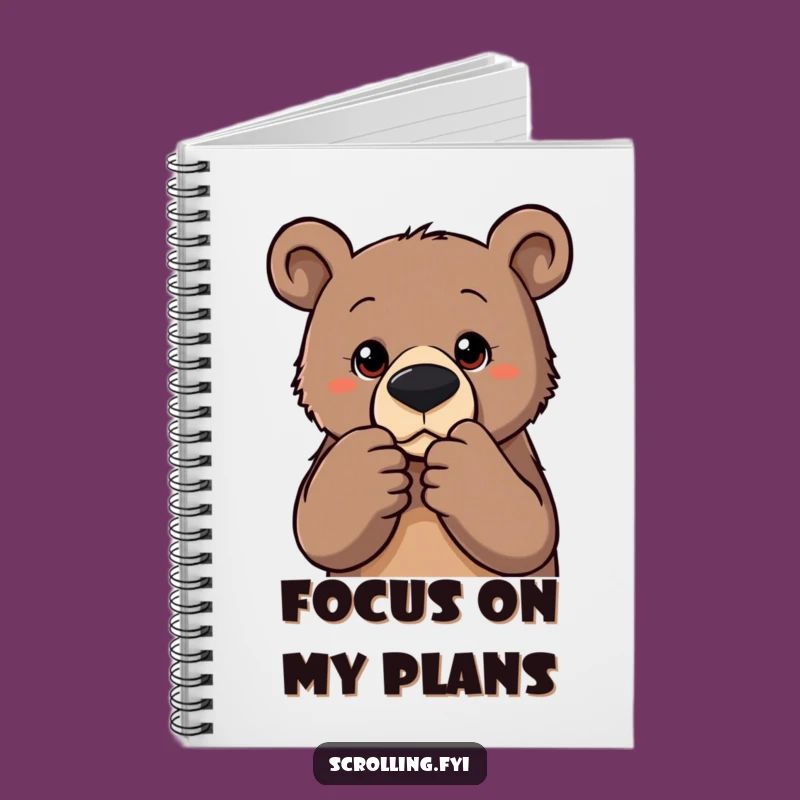 Funny Bear Zoom Notebook - Perfect Gift for Focused Note-Takers