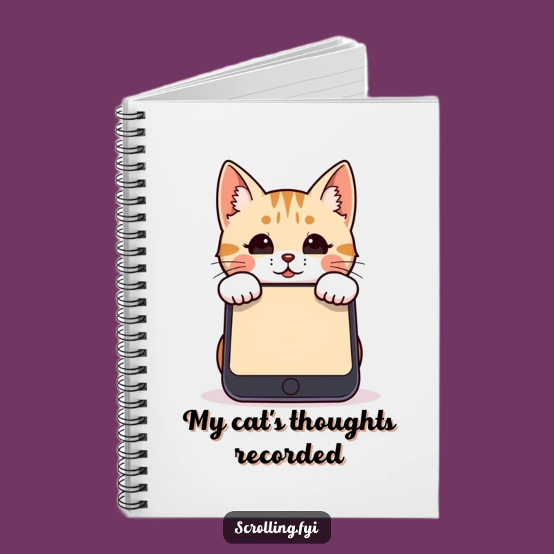 Funny Cat Smartphone Notebook: Jot Down Ideas with Techy Feline Flair!