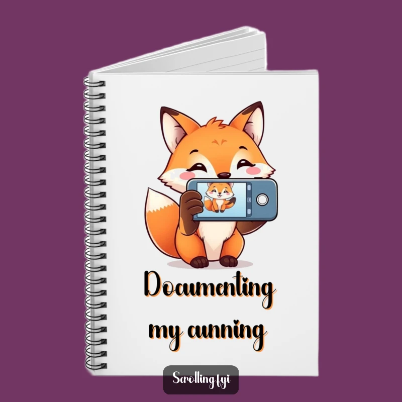 Funny Fox Photographer Notebook: A Smiling Fox Capturing Memories With Its Phone