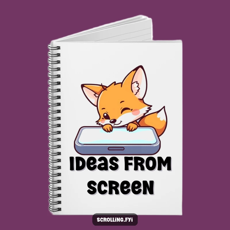 Funny Fox Tech Peek Notebook: Jot Down Ideas with Tech-Savvy Fun!
