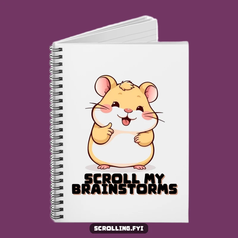 Funny Hamster Notebook: Scrolling Hamster Journal, Perfect Gift for Note-Takers!