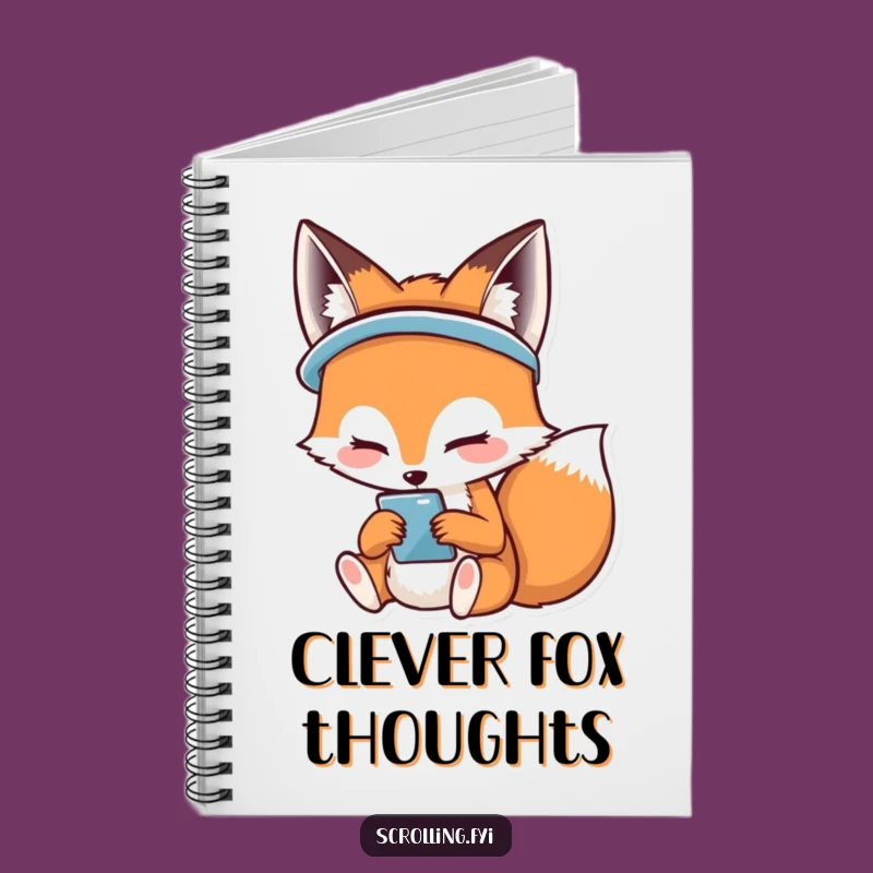Funny Happy Fox Phone Notebook: Journal Your Joyful Thoughts