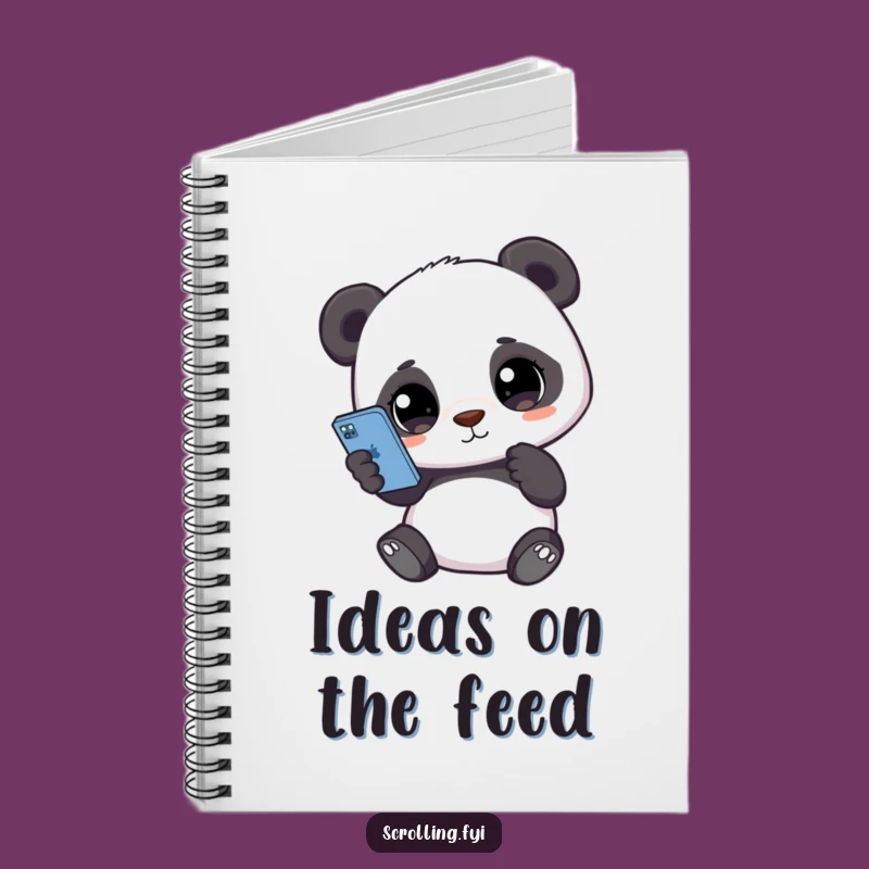 Funny Panda Phone Notes Notebook: Capture Your Digital Thoughts