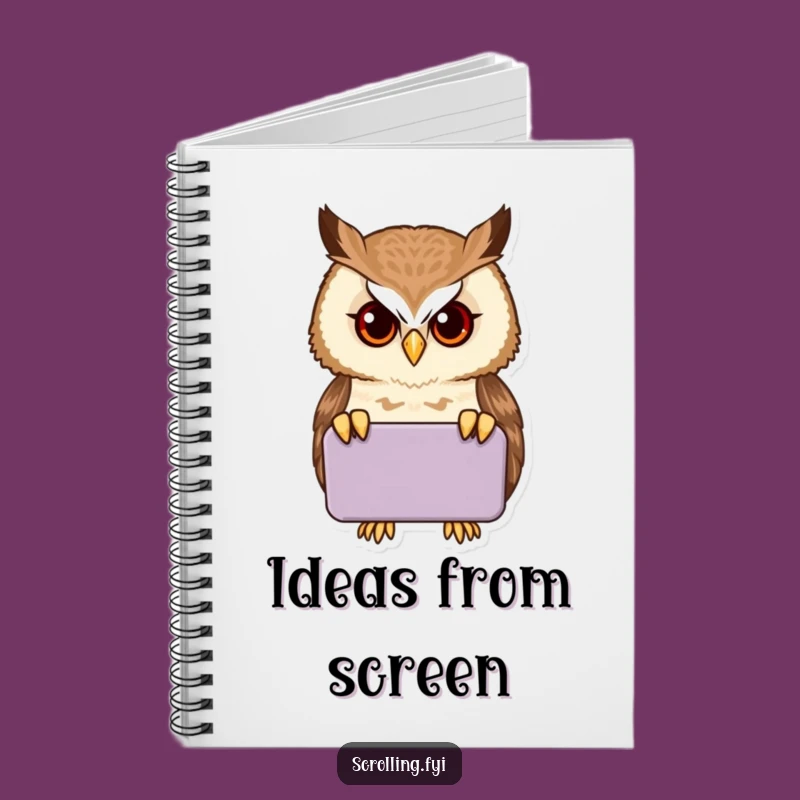 Funny Proud Owl Tech Notebook - Journal Your Smart Ideas