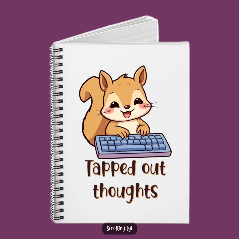 Funny Squirrel Notebook - Jot Down Ideas with Techy Flair