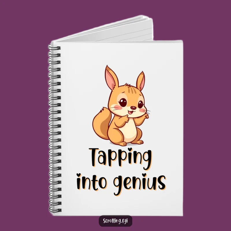 Funny Squirrel Tapping Notebook - Perfect Gift for Techy Note-Takers