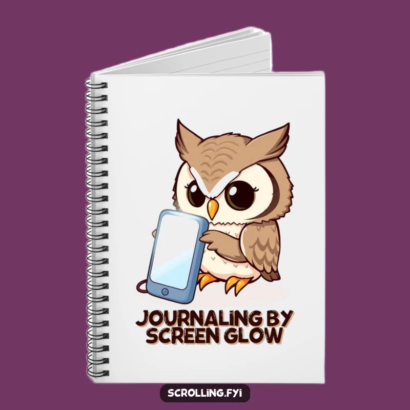 Funny Owl Phone Notebook: Curious Peering Journal for Smart Ideas