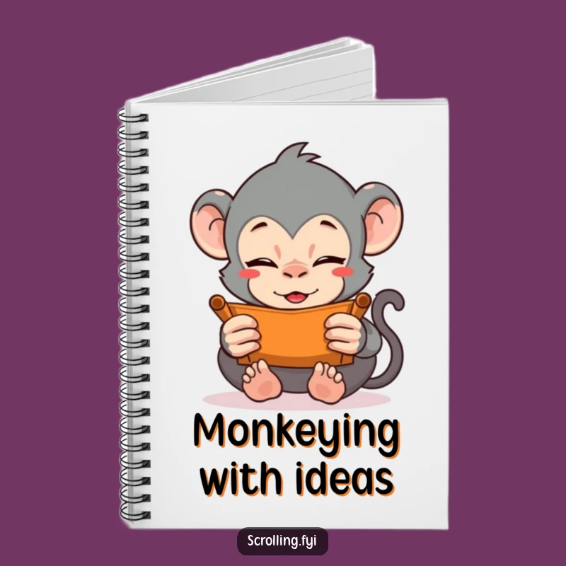 Funny Monkey Notebook: Vigorously Scrolling for Your Ideas