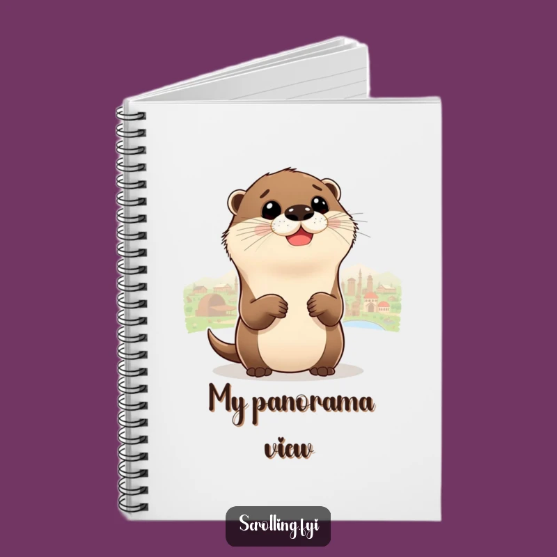 Funny Otter Notebook - Jot Down Adventures with Panoramic Flair