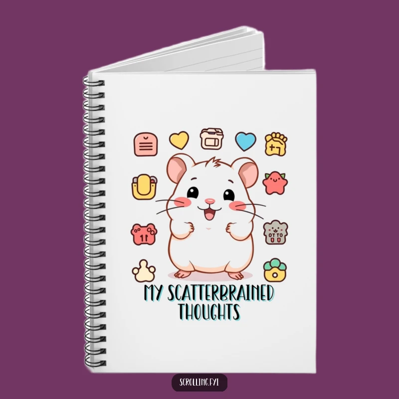 Funny Hamster Icon Planner Notebook: A Hilarious Gift for Organized Minds