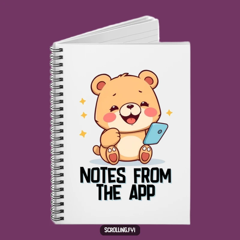 Funny Bear Notebook: Hilarious Journal for Phone Addicts, Ideal Funny Gift!