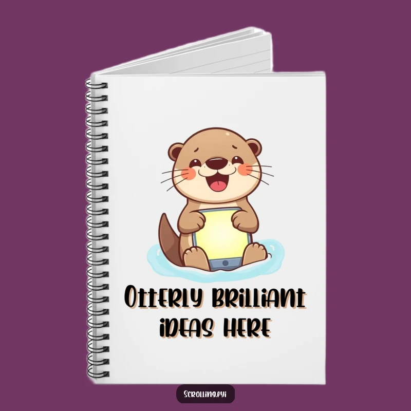 Funny Otter App Diary Notebook: A Hilarious Gift for Jotting Down Digital Dreams