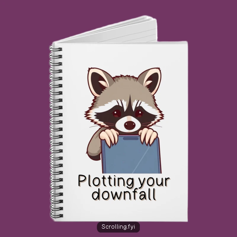 Funny Mischievous Raccoon Notebook: Jot Down Your Secrets, Perfect Funny Gift