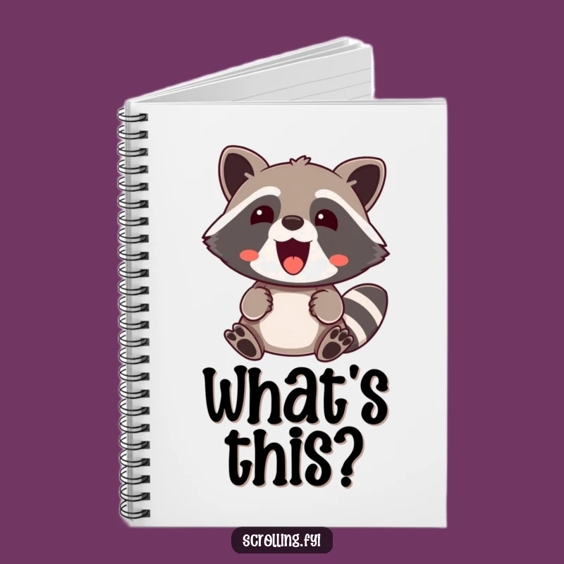 Funny Raccoon Notebook: Surprised Delight Journal, Hilarious Diary Cover, Great Funny Gift Idea