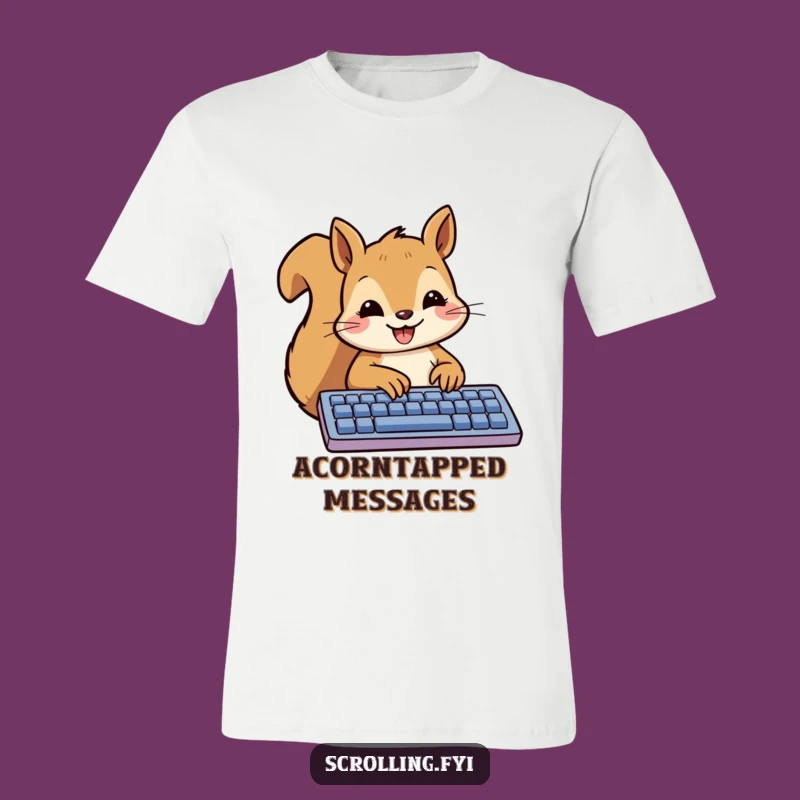 Funny Squirrel Keyboard T-Shirt - Wear Your Typing Spirit with Pride
