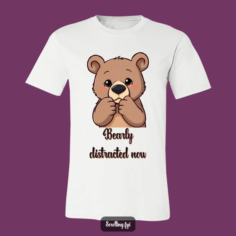 Funny Bear Zooming T-Shirt - Hilarious Gift for Detail-Oriented People
