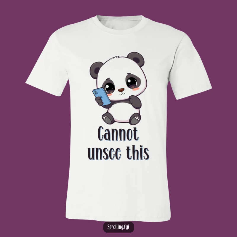 Funny Panda Phone T-Shirt: Show Off Your Digital Life