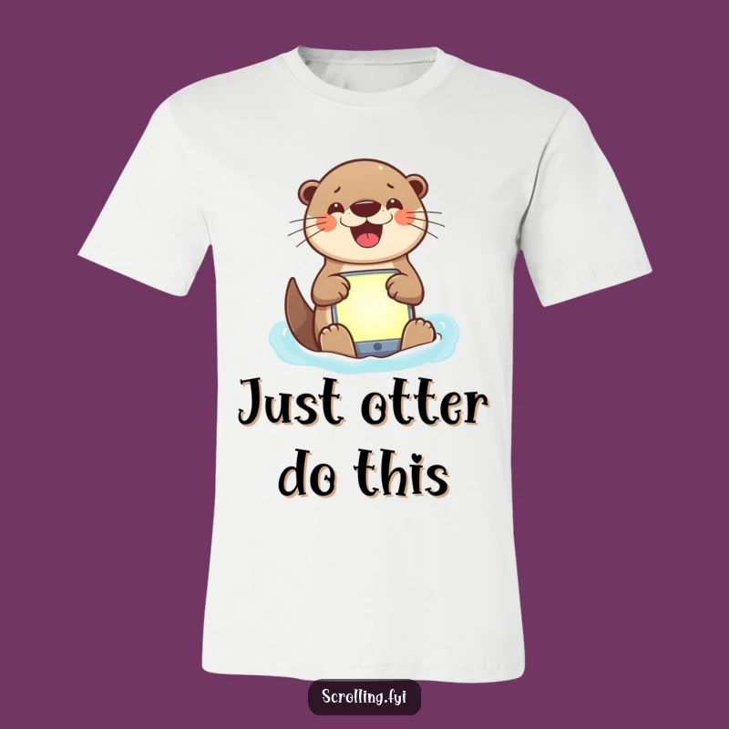 Funny Otter Surfing the Web T-Shirt: A Hilarious Gift for Digital Explorers and Animal Fans