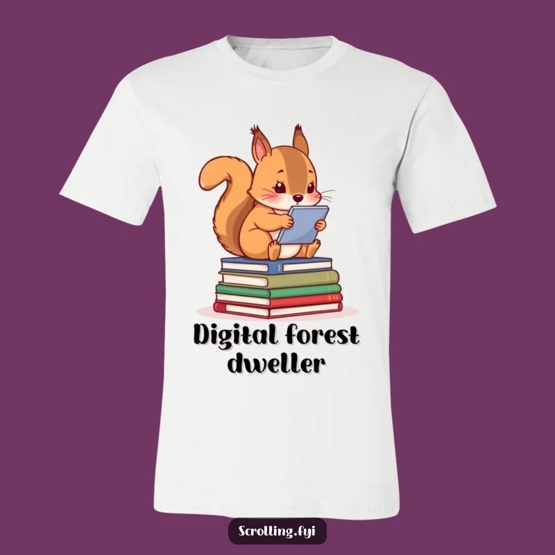 Funny Squirrel Screen Time T-Shirt: Hilarious Bookworm Techie Tee, Perfect Gift