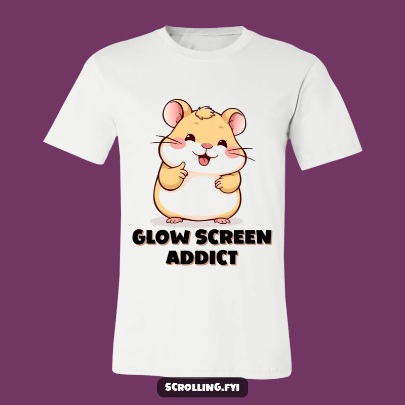 Funny Hamster T-Shirt: Scrolling Hamster, Hilarious Tech Tee, Great Gift!