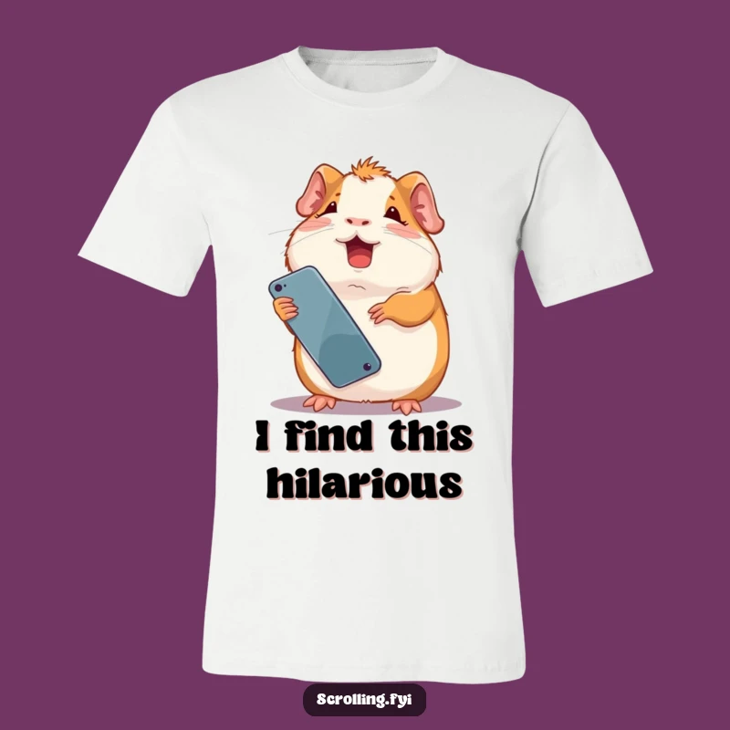 Funny Giggling Guinea Pig T-Shirt: Hilarious Pet Lover Apparel for a Good Laugh