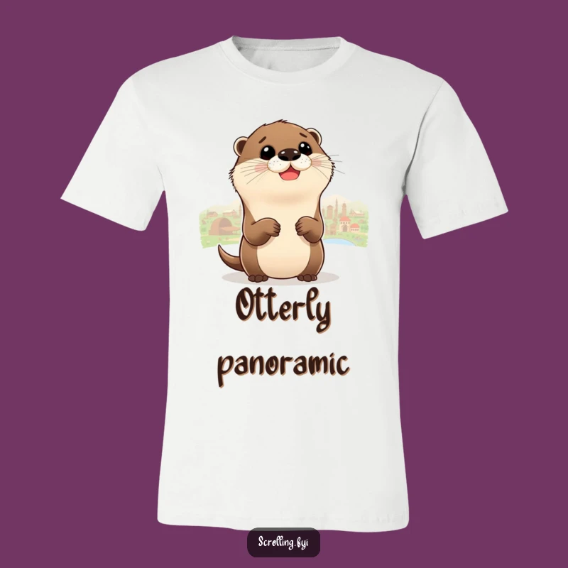 Funny Otter Panorama T-Shirt - Wear Your Love for the Wild