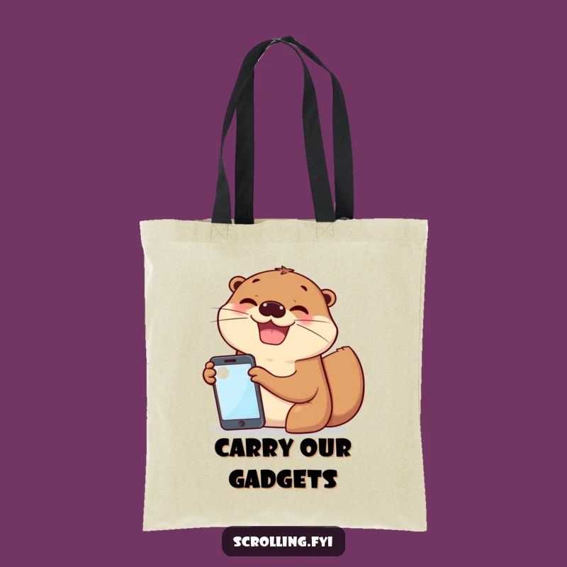 Funny Otter Sharing Tote Bag: Carry Your Excitement & Friendship