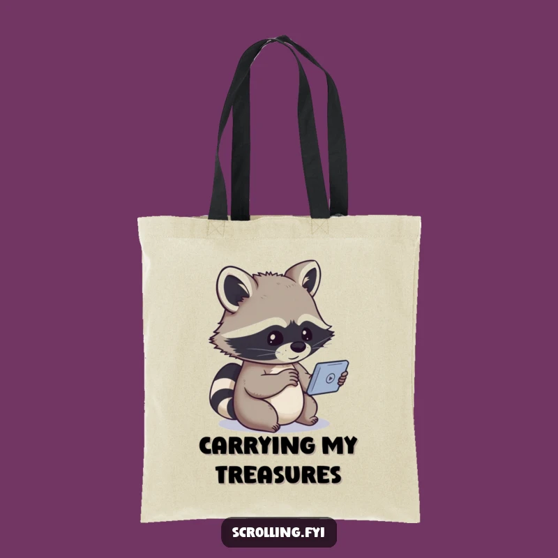 Funny Raccoon Gadget Lover Tote Bag: A Hilarious and Practical Gift for Everyday